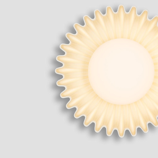 Applique da parete effetto conchiglia crema ceramica