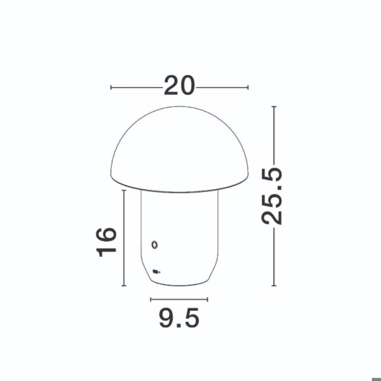 Lampada da tavolo nera led 3000k usb ricaricabile