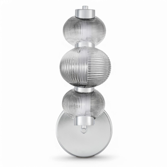 Applique da parete moderno led 3000k portalampada in vetro