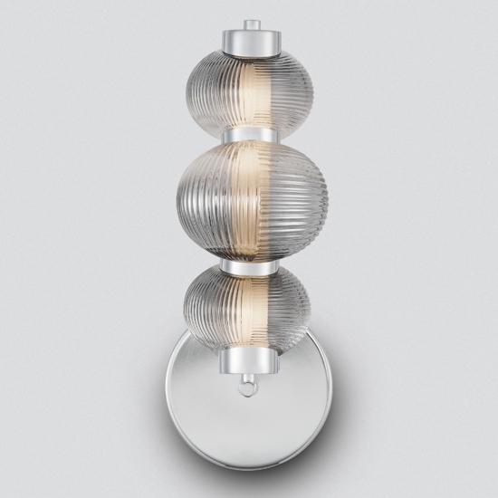 Applique da parete moderno led 3000k portalampada in vetro