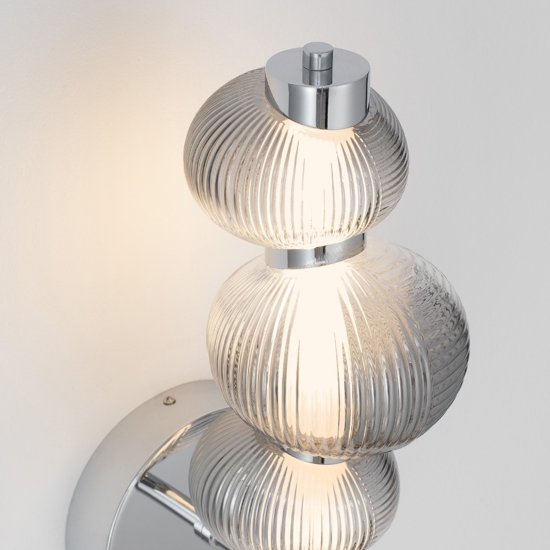 Applique da parete moderno led 3000k portalampada in vetro
