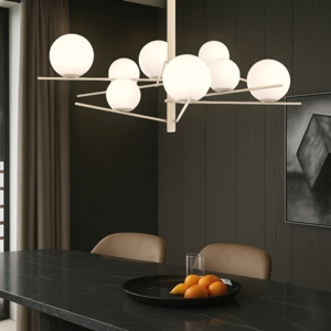 Lampadario moderno tortora per soggiorno top light boomerang