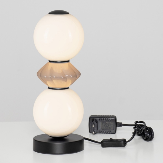 Lampada da tavolo moderna led 3000k sfere in vetro