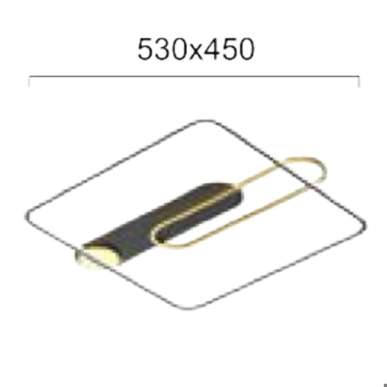Plafoniera design led 45w 3000k moderna nero oro fp