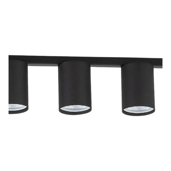 Plafoniera 100cm nera 4 luci per cucina moderna