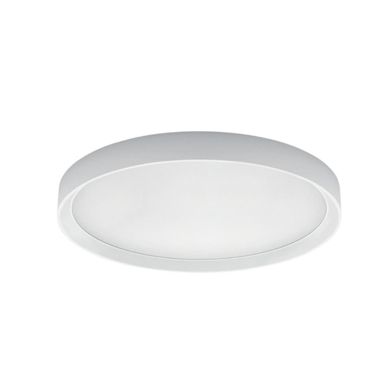 Plafoniera 50 cm led 46w 3000k tonda bianca linea light tara