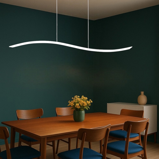 Lampadario moderno led 3000k 4000k bianco vivida lil wave