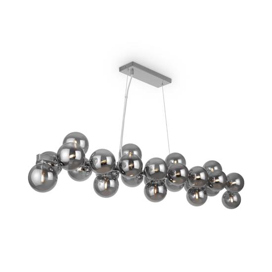 Maytoni lampadario per soggiorno moderno dallas sfere vetro fume