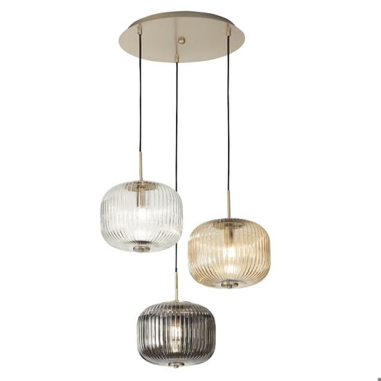 Lampadario moderno so odette ondaluce per soggiorno tre vetri colorati