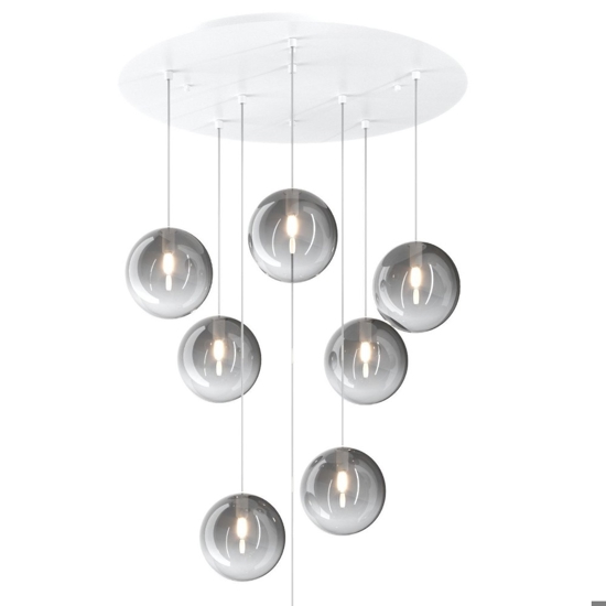 Toplight eclipse lampadario moderno sfere vetro per soggiorno