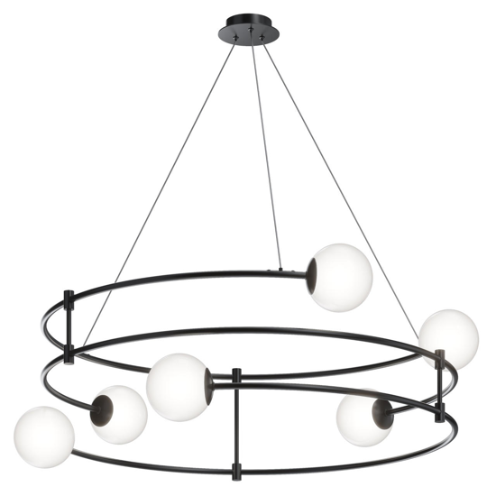 Maytoni lampadario balance design per soggiorno moderno nero circolare