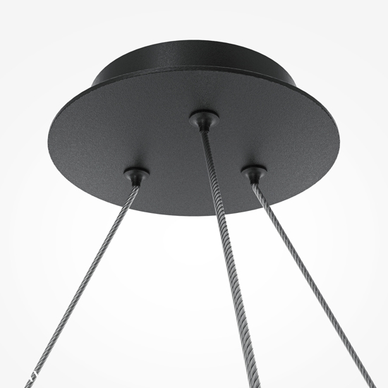 Maytoni lampadario balance design per soggiorno moderno nero circolare