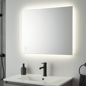 Specchiera da bagno rettangolare led touch 4000k antiappannamento