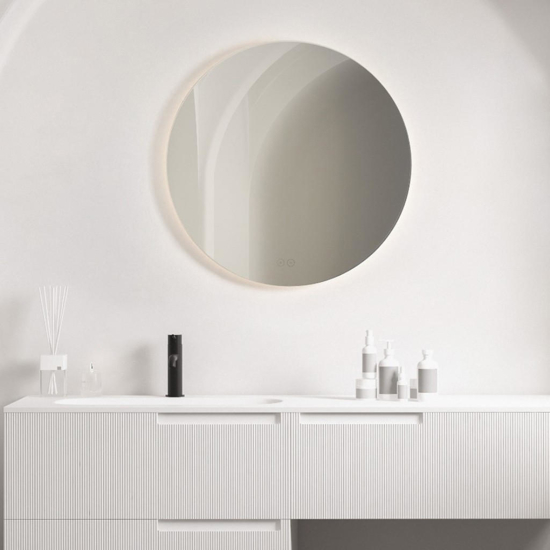 Specchio da bagno touch led 3000k ip44 anti appannamento 60cm