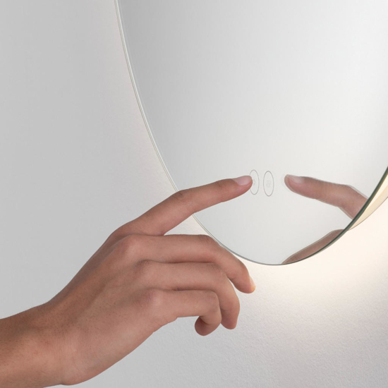 Specchio da bagno touch led 3000k ip44 anti appannamento 60cm