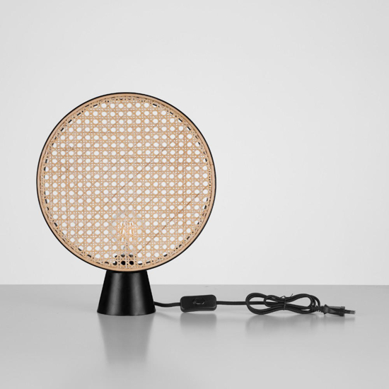 Abat-jour da conodino camera da letto rattan naturale