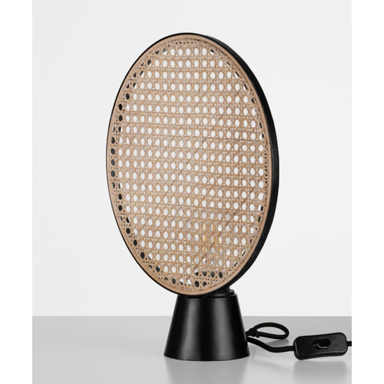 Abat-jour da conodino camera da letto rattan naturale
