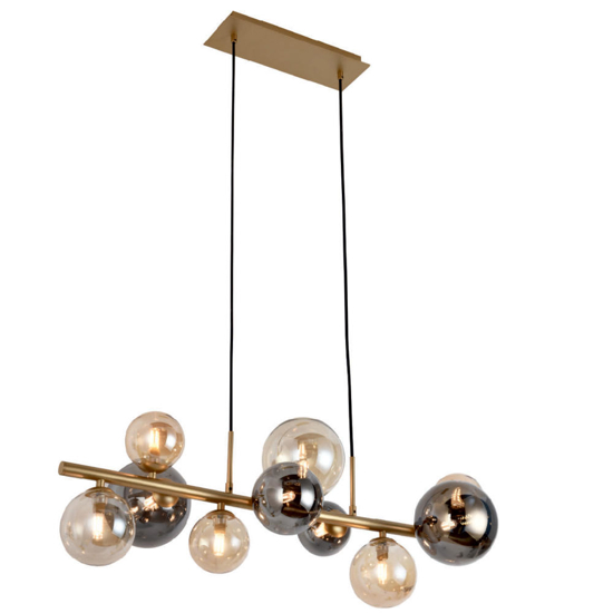 Lampadario moderno per soggiorno oro sfere di vetro
