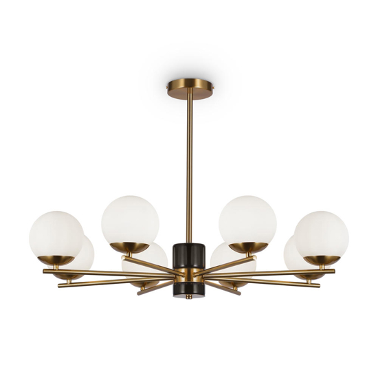 Maytoni lampadario marble per soggiorno elegante nero oro ottone