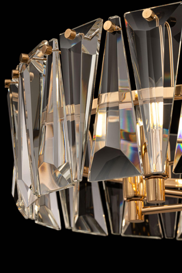 Maytoni lampadario elegante sei luci vetro oro per salotto