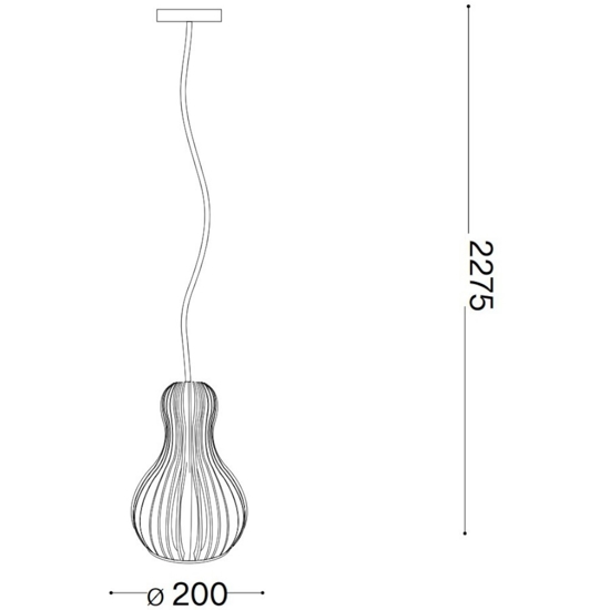 Citrus-3 sp1 ideal lux lampada a sospensione legno per soggiorno