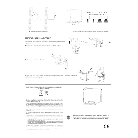 Life applique solare da esterno crepuscolare led 5w 3000k