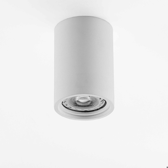 Faretto da soffitto cilindro bianco in gesso isyluce