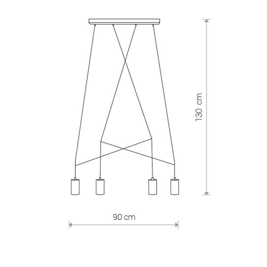 Lampadario moderno bianco per tavolo da soggiorno fp
