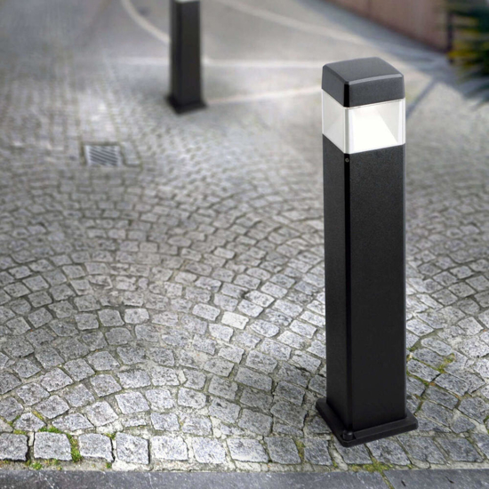 Lampione nero da giardino 80cm anti ruggine top light lodi