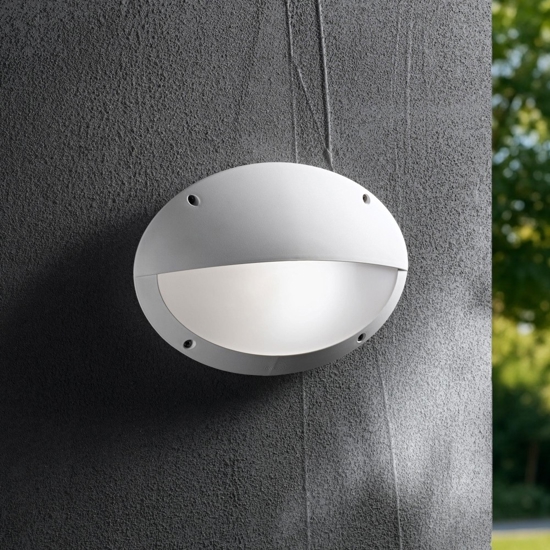 Medea-2 ap1 applique per esterno ip66 bianco ovale ideal lux