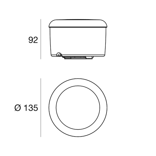 Applique da esterno tonda led bianca ip65 linea light miniwhite