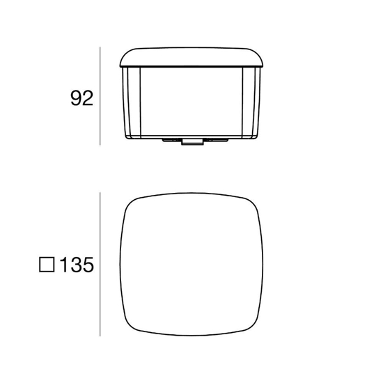Miniwhite linea light applique per esterno nera led ip65