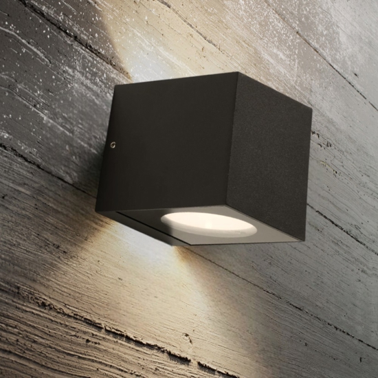 Applique da esterno gea luce ip65 antracite led 4000k