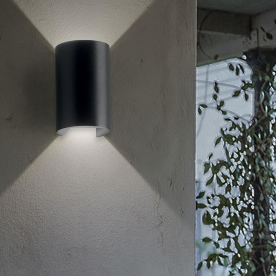 Apollo ap applique nero da esterno led 6w 4000k nero ideal lux