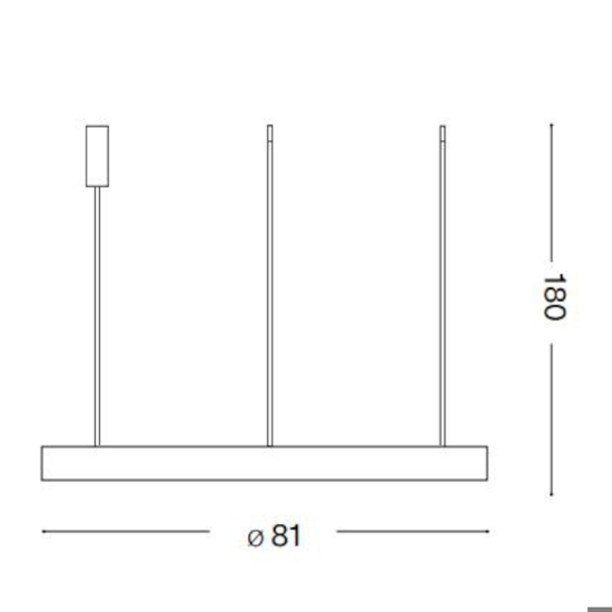 Gemini sp d081 lampadario design moderno led 60w 3000k ideal lux  nero