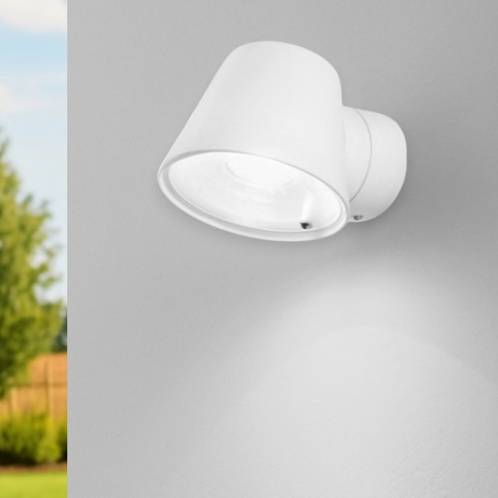 Isyluce applique da esterno bianco sopra porta anti corrosione