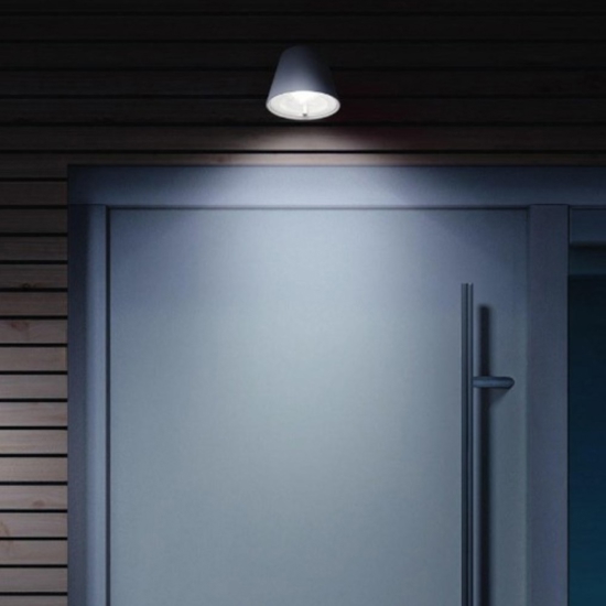 Isyluce applique da esterno bianco sopra porta anti corrosione