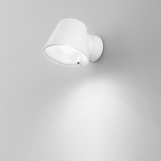 Isyluce applique da esterno bianco sopra porta anti corrosione