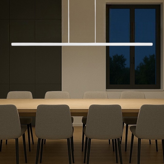 Lampadario per scrivania ufficio led 2700k bianco 152cm linea light straight