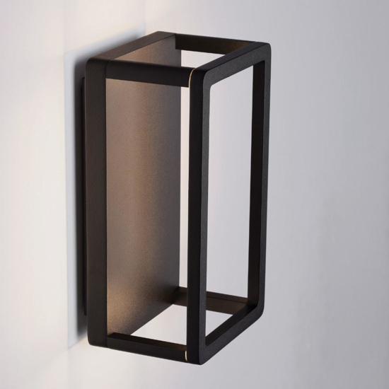 Applique nero per esterni moderno led 9w 3000k