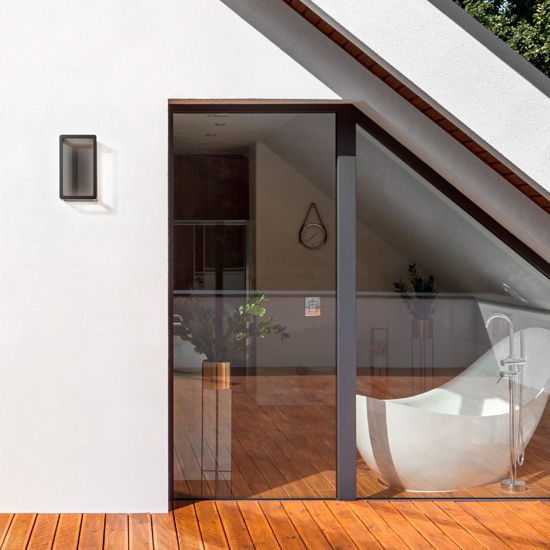 Applique nero per esterni moderno led 9w 3000k