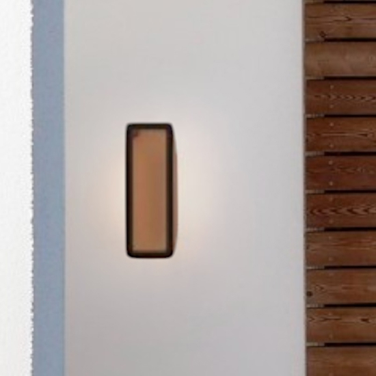 Applique da esterno led 9w 3000k moderna nera rettangolare
