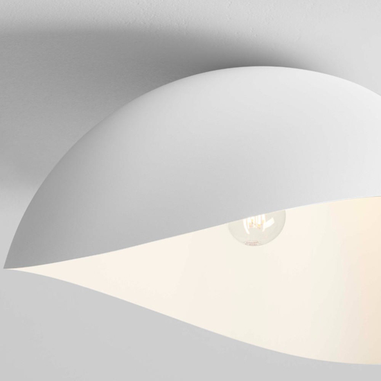 Plafoniera opi cupola 50cm semisfera bianca moderna Plafoniera opi cupola 50cm semisfera bianca moderna