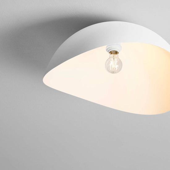 Plafoniera opi cupola 50cm semisfera bianca moderna Plafoniera opi cupola 50cm semisfera bianca moderna