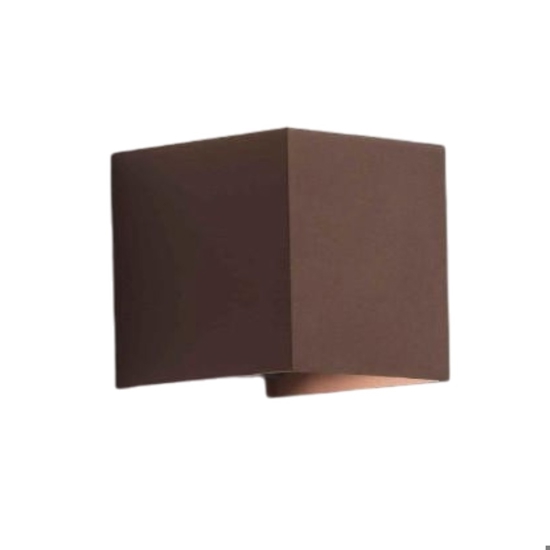 Ondaluce ap cube applique per esterno terrazza corten led