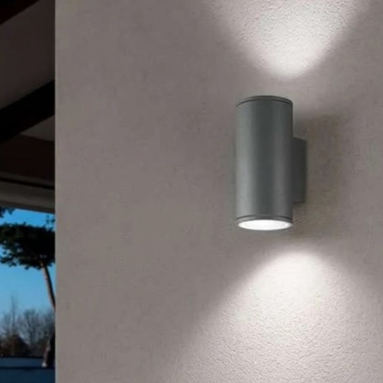 Ondaluce ap jubo applique da esterno grigio ip54 cilindro