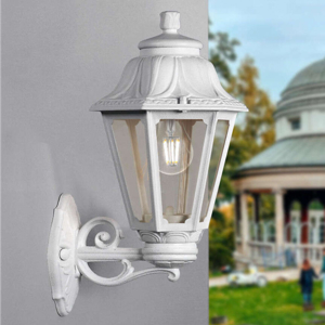 Applique da esterno lanterna bianca anti corrosione top light asti