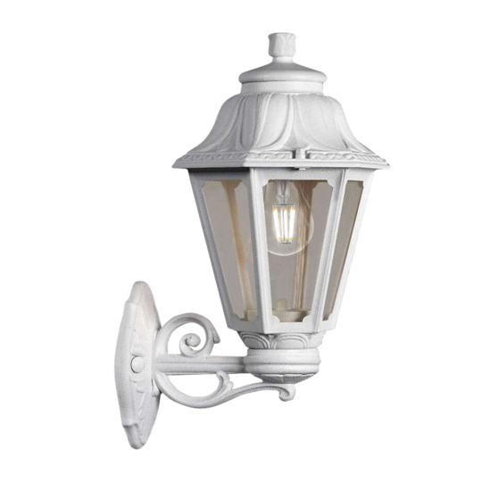 Applique da esterno lanterna bianca anti corrosione top light asti