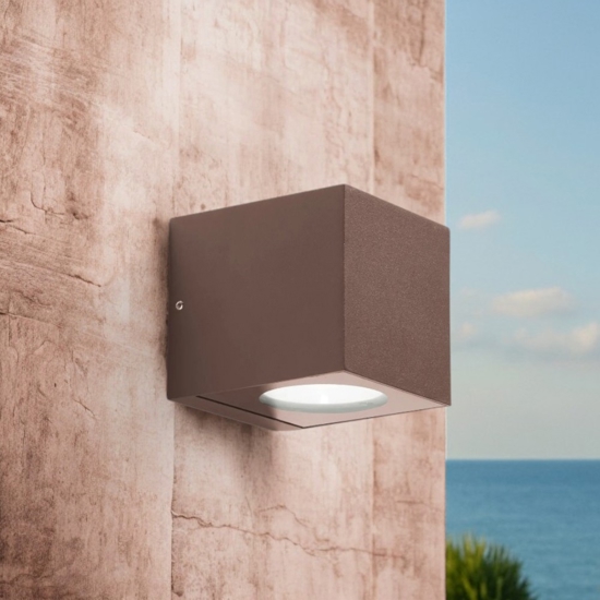 Applique da esterno ip65 corten led 3000k gea luce