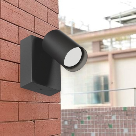 Gea luce applique per esterno orientabile ip65 antracite led cct